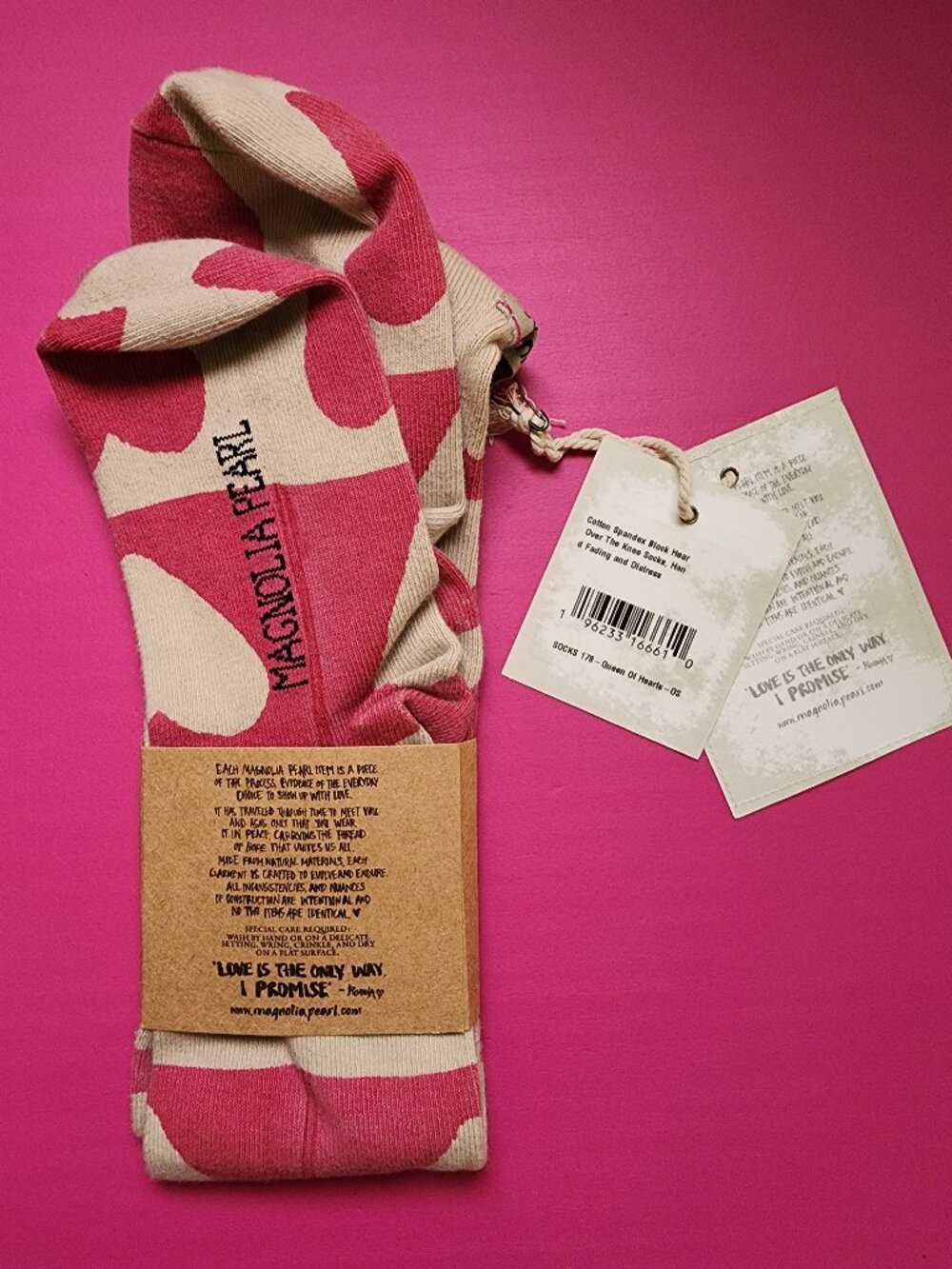 Magnolia Pearl Heart Socks - Queen Of Hearts Socks NWT